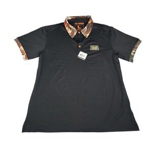 New Pit Viper Shirt Men L Black Camo Actual Bush Polo Performance‎ Hunt Outdoor
